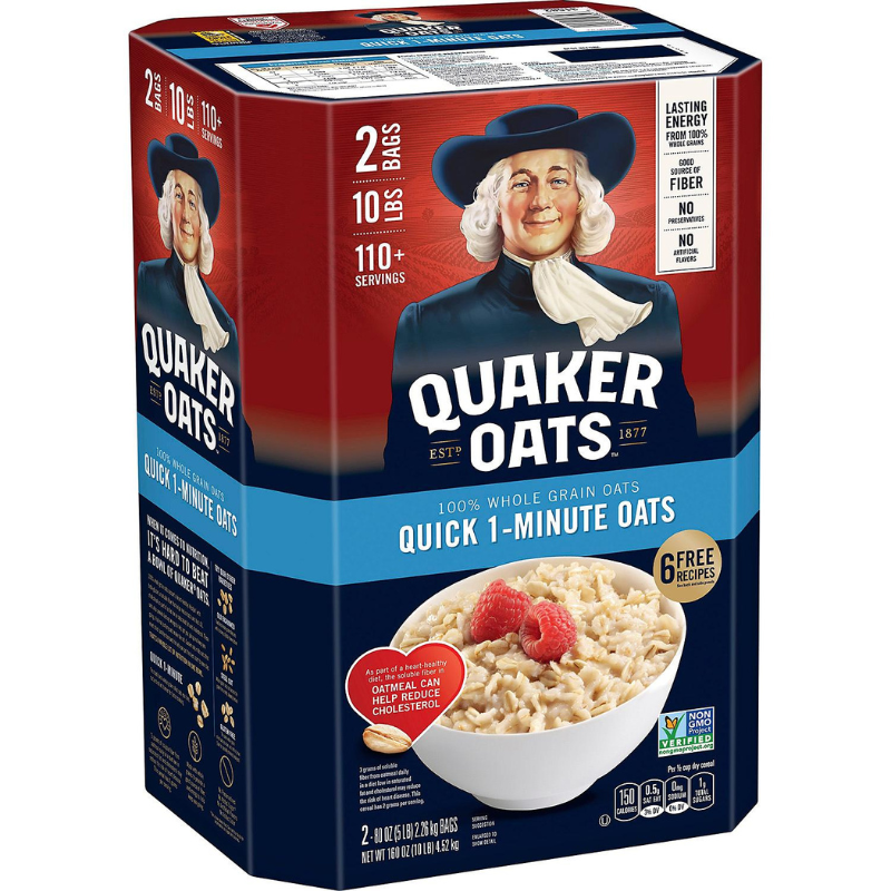 QUAKER QUICK 1-MINUTE OATS (2CT)  5 LB