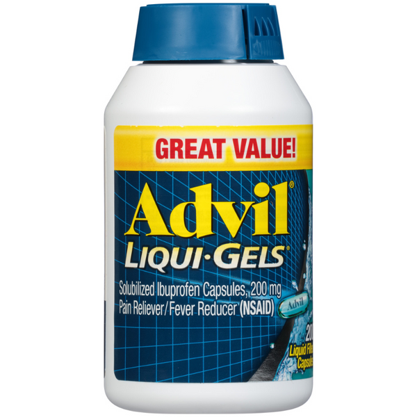 ADVIL LIQUI-GELS ANTIDOULEUR/RÉDUCTEUR DE FIÈVRE CAPSULE REMPLIE DE LIQUIDE, 200MG IBUPROFEN  120 CT