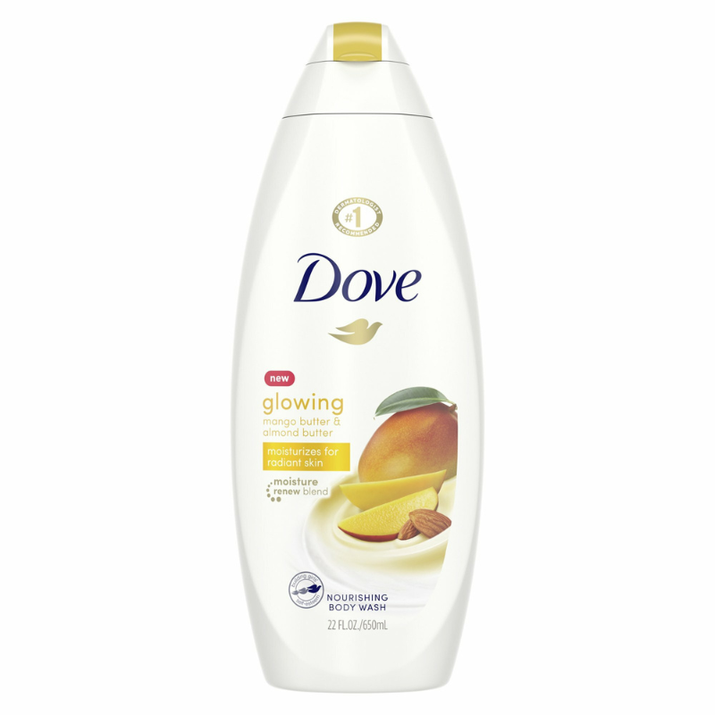 DOVE NETTOYANT CORPOREL ÉCLATANT AU BEURRE DE MANGUE ET AU BEURRE D'AMANDE 709mL