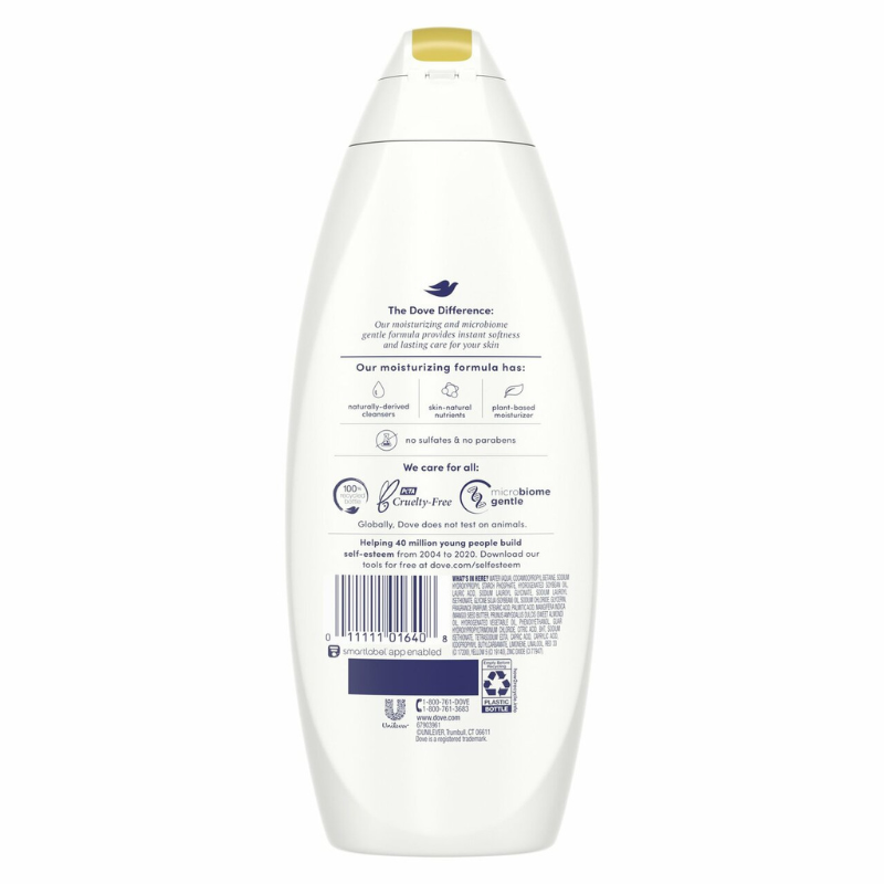 DOVE NETTOYANT CORPOREL ÉCLATANT AU BEURRE DE MANGUE ET AU BEURRE D'AMANDE 709mL