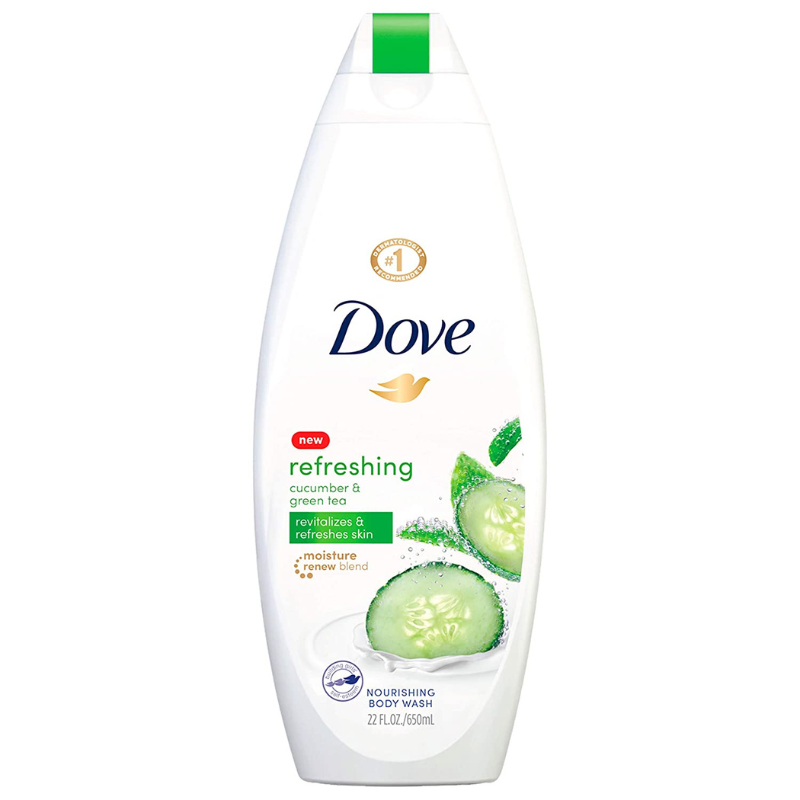 DOVE GEL DOUCHE RAFRAÎCHISSANT AU CONCOMBRE ET AU THÉ VERT 709 ML