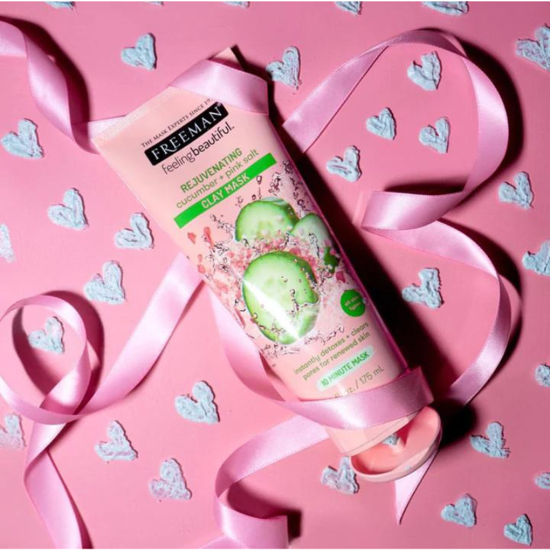 Freeman Masque Purificateur en Argile Concombre 🥒 + Sel Rose de l’Himalaya - 175ml