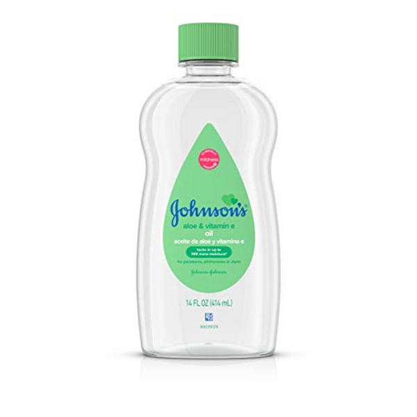 JOHNSONS HUILE BÉBÉ ALOE & VITAMINE-E  14OZ