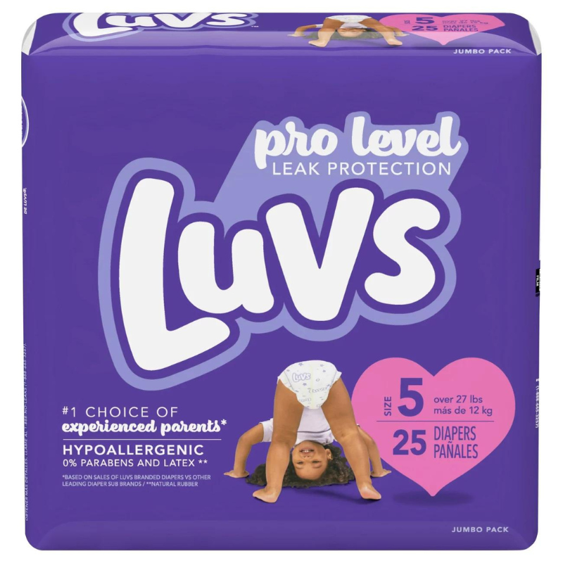 LUVS PRO LEVEL COUCHES DE PROTECTION CONTRE LES FUITES (TALLE 5)  25CT