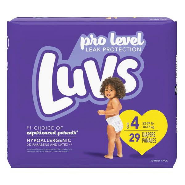 LUVS PRO LEVEL Couches De Protection Contre Les Fuites (TAILLE 4)  29CT