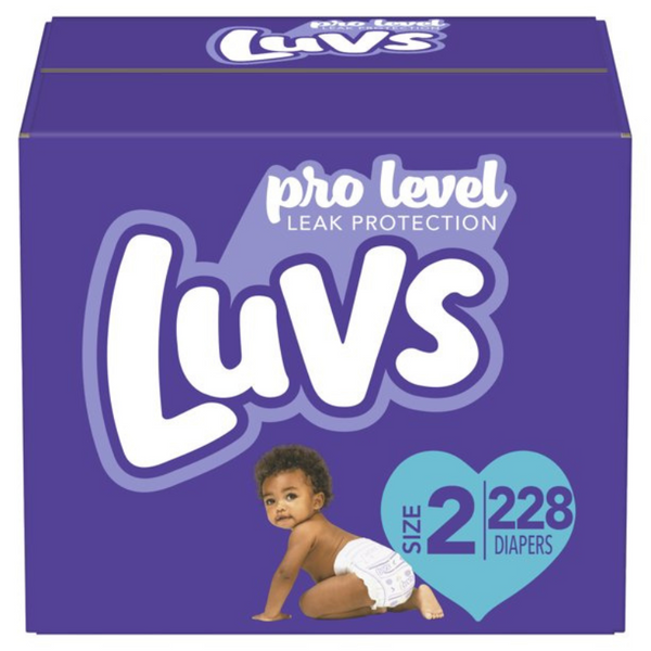 LUVS PRO LEVEL Couches De Protection Contre Les Fuites (TAILLE 2)  228 CT