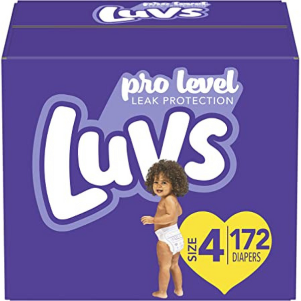 LUVS PRO LEVEL Couches De Protection Contre Les Fuites (TAILLE 4)  172 CT