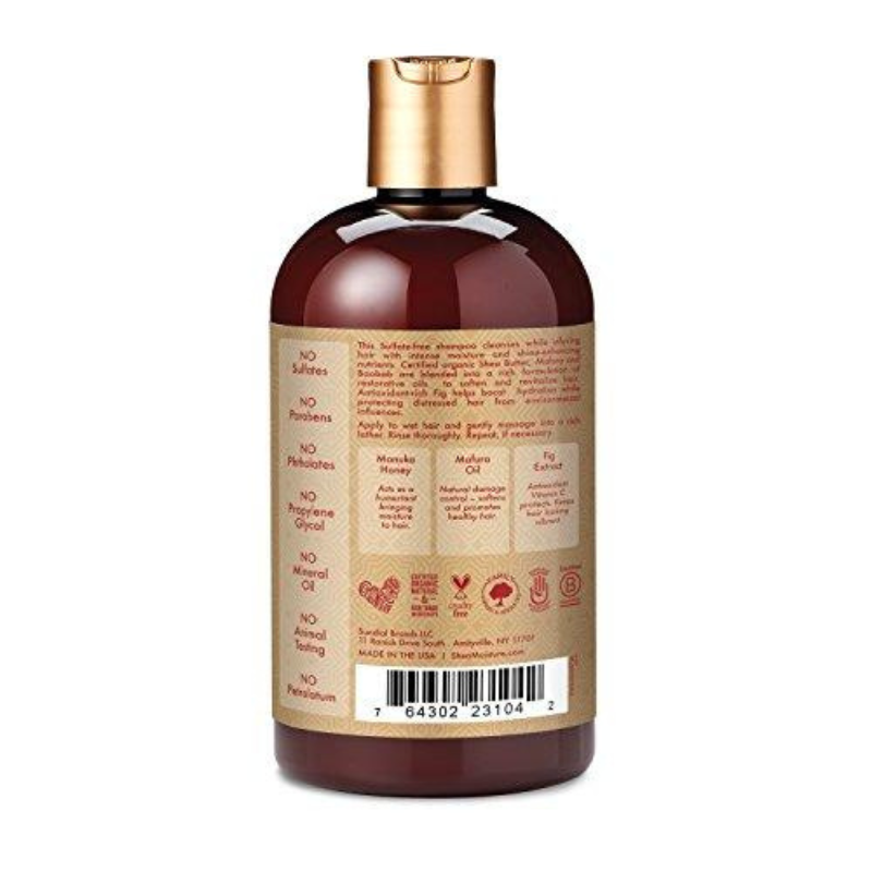 SHEA MOISTURE SHAMPOING HYDRATANT INTENSIF AU MIEL DE MANUKA ET À L'HUILE DE MAFURA 384mL