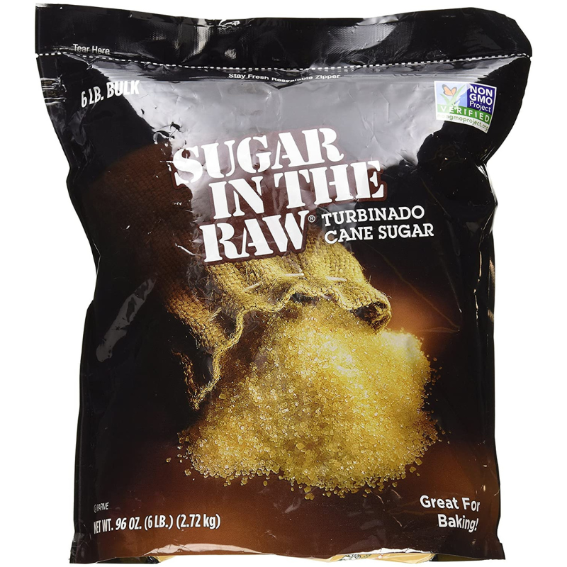 SUGAR IN THE RAW SUCRE DE CANNE NATUREL TURBINE 6 LBS