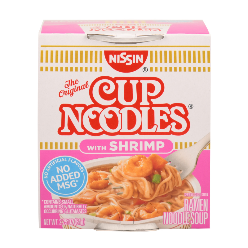 NISSIN CUP NOUILLES AUX CREVETTES 64g