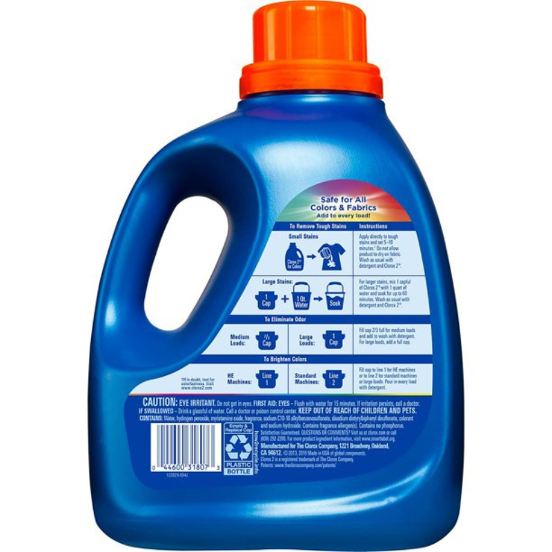 CLOROX 2 FOR COLORS MAX PERFORMANCE DÉTACHANT ET ÉCLAIRCISSANT DE COULEUR 112.75OZ