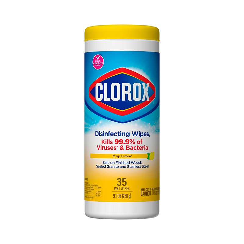 CLOROX LINGETTES DÉSINFECTANTES LINGETTES NETTOYANTES SANS EAU DE JAVEL, 85 CT