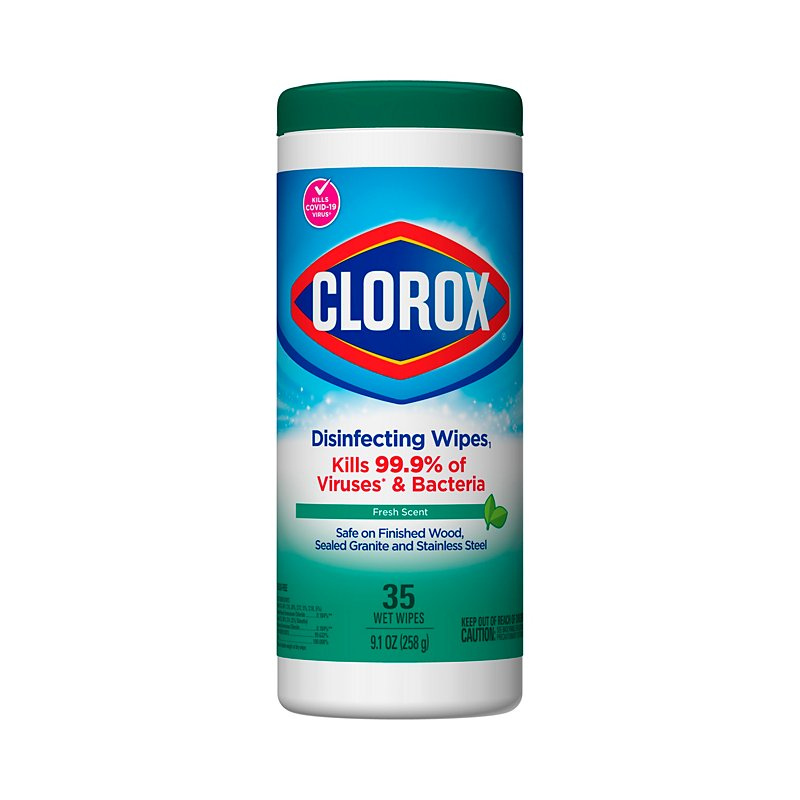 CLOROX LINGETTES DÉSINFECTANTES LINGETTES NETTOYANTES SANS EAU DE JAVEL, 85 CT