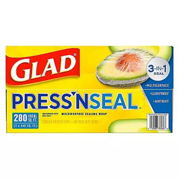 GLAD PRESS'N SEAL FILM PLASTIQUE ALIMENTAIRE 280 SQ. FT.