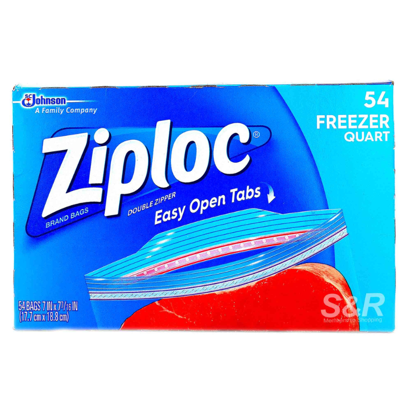 ZIPLOC SACS À OUVERTURE FACILE À OUVRIR POUR CONGÉLATEUR 54 CT