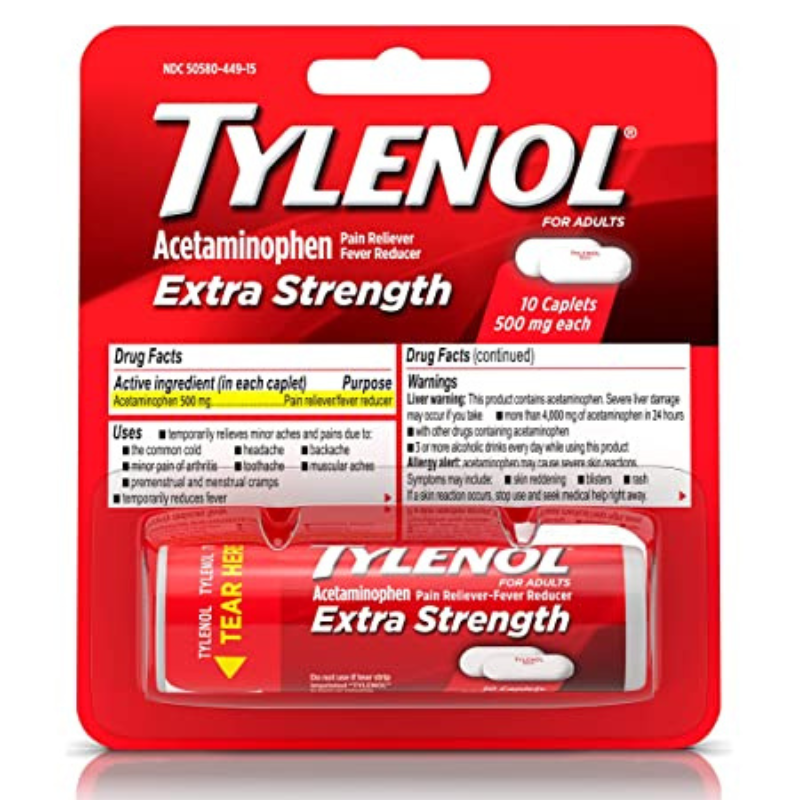 TYLENOL EXTRA STRENGTH (10 CAPLETS)