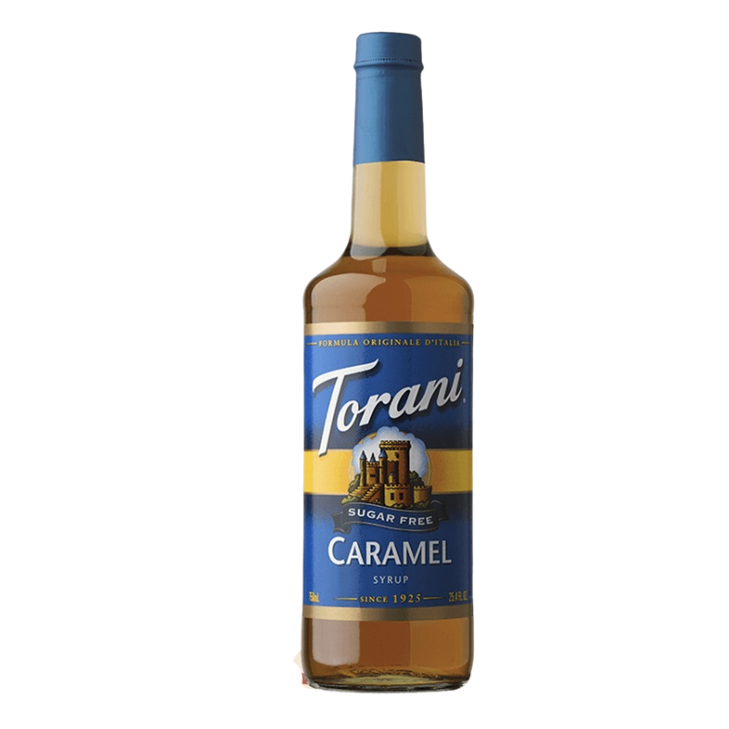 TORANI SUGAR FREE CARAMEL FLAVORING SYRUP 750 ML