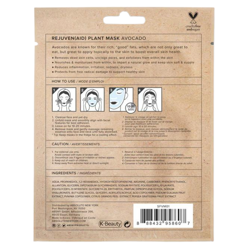 REJUVEN AID Masque Végétal Avocat