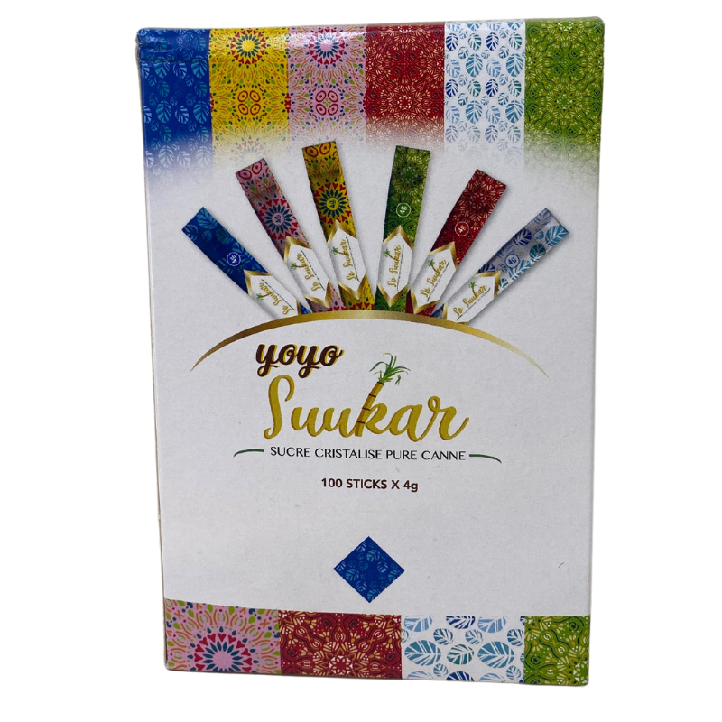 YOYO SUUKAR - SUCRE CRISTALISE PURE CANNE - 100 STICKS