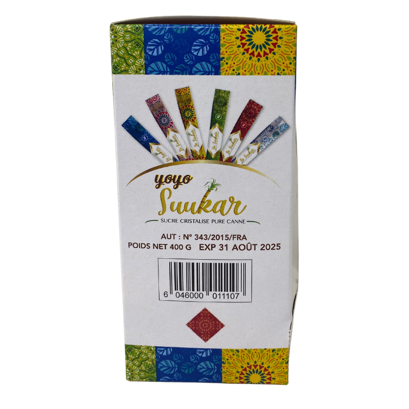 YOYO SUUKAR - SUCRE CRISTALISE PURE CANNE - 100 STICKS