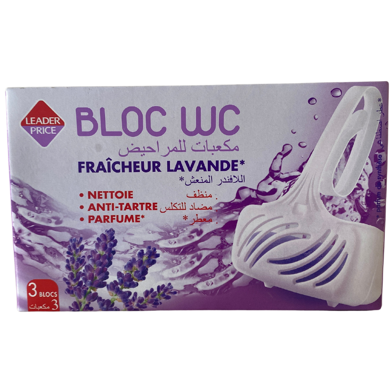 BLOC WC - FRAÎCHEUR LAVANDE - 3 BLOCS