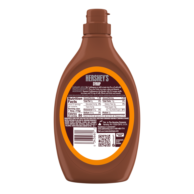 HERSHEY'S SIROP DE CARAMEL 680g