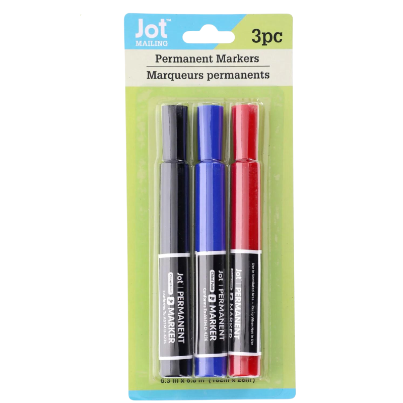 JOT MAILING MARQUEURS PERMANENTS 3PC