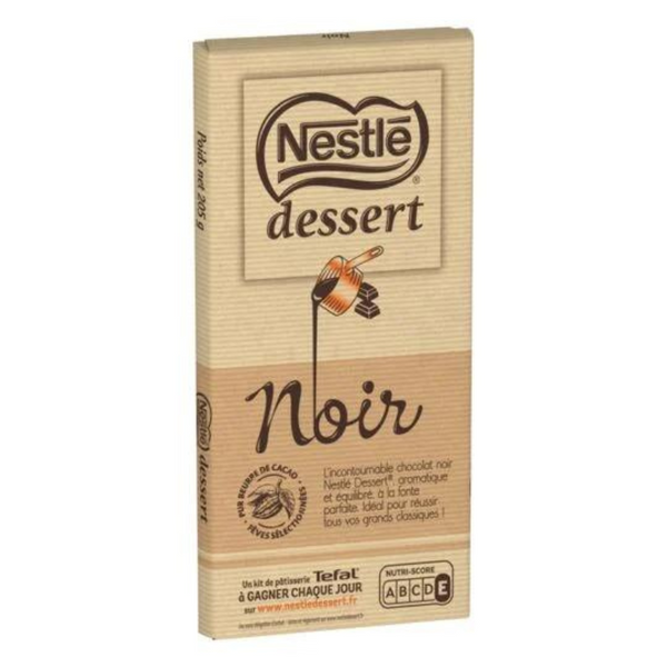 NESTLE DESSERT NOIR TABLETTE PÂTISSIER 1 PIÈCE 205G