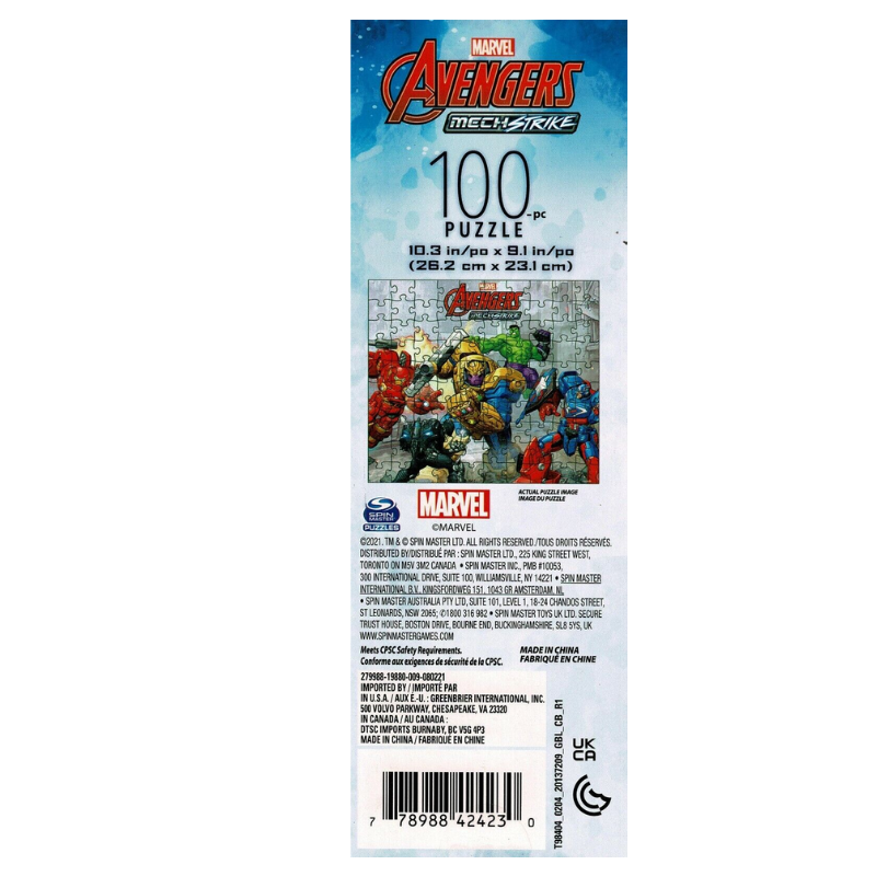 100 PCS PUZZLE MARVEL AVENGERS