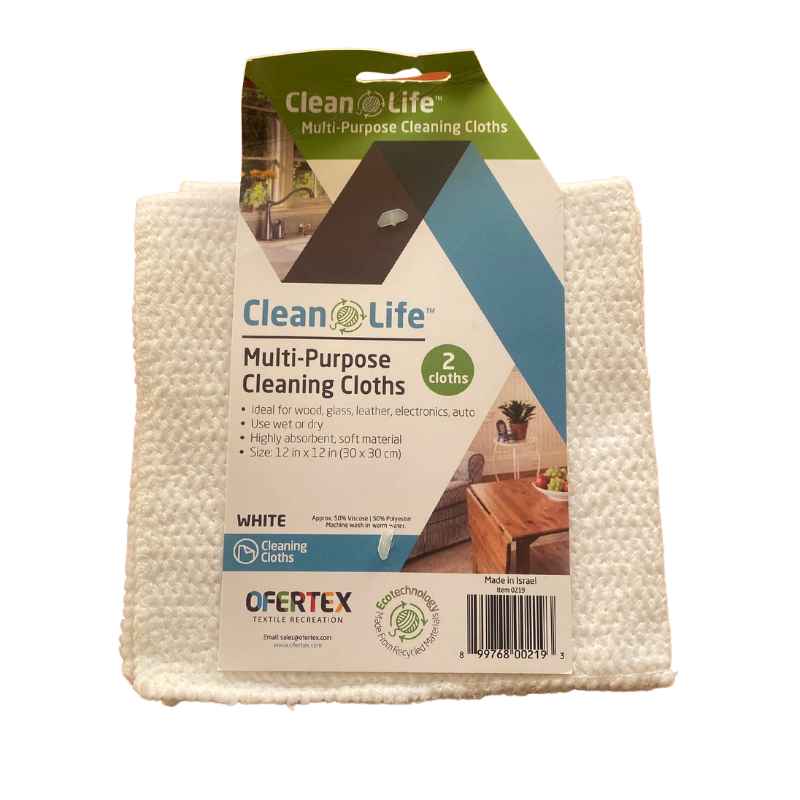 CLEAN LIFE MULTI-PURPOSE CLEANING CLOTHS  (CLOTHS DE 2)