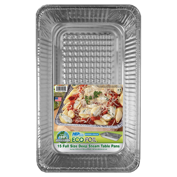 ECO-FOIL - FULL SIZE DEEP STEAM TABLE PANS (1 COUNT)