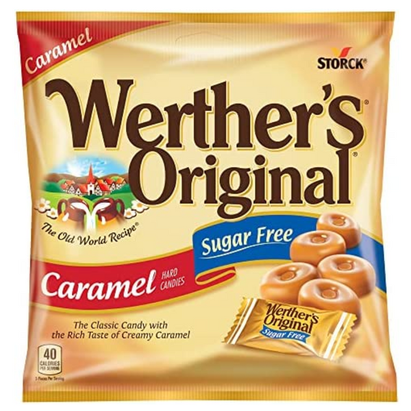 WERTHER'S ORIGINAL BONBONS DUR AU CARAMEL SANS SUCRE 1.46 OZ