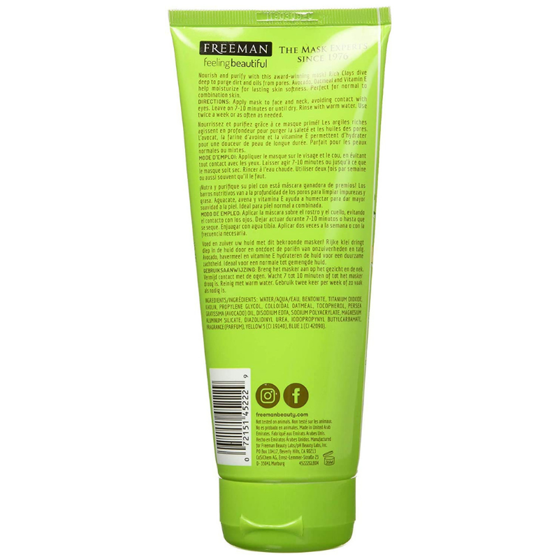 FREEMAN Masque en argile avocat 175ml