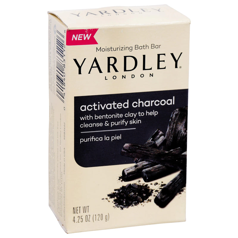 YARDLEY LONDON savon en bar au charbon actif 120g